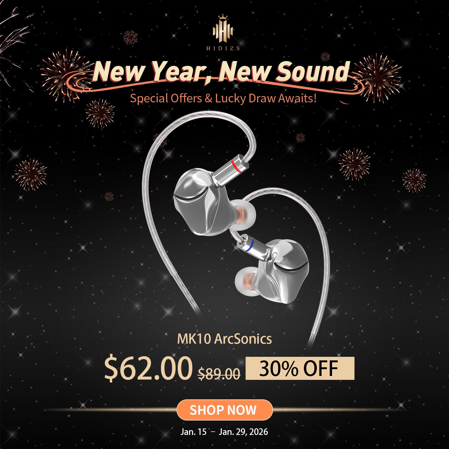 HIDIZS MK10 ArcSonics 10mm SCC Dynamic Driver HiFi IEMs