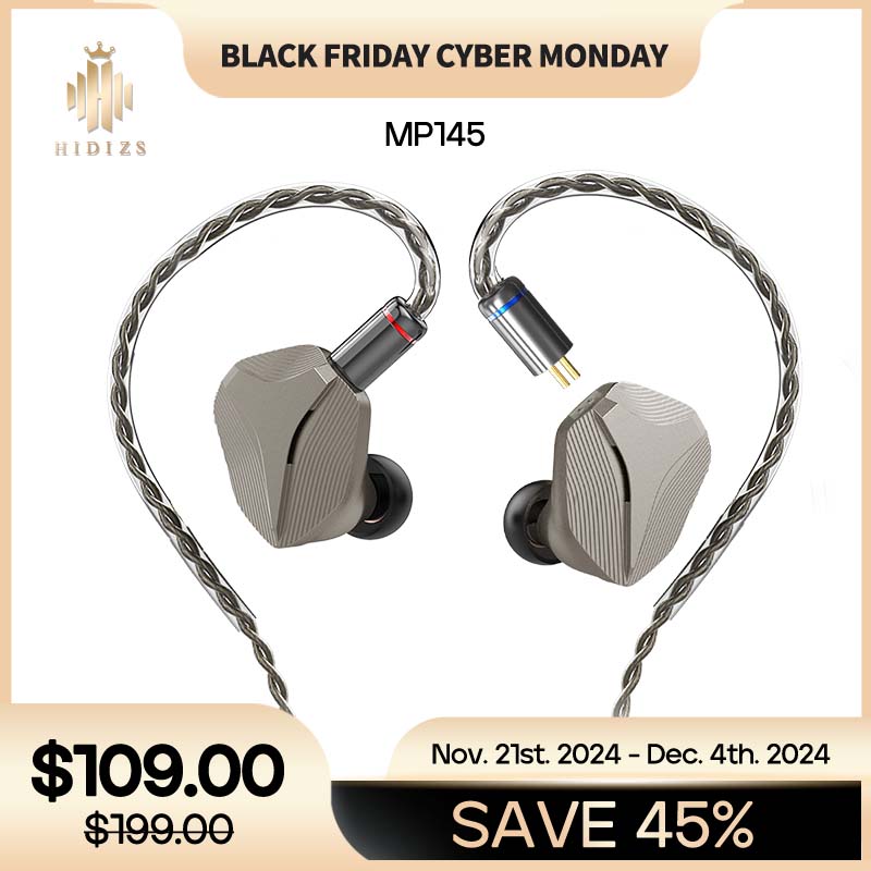 HIDIZS MP145 Planar Magnetic Driver In Ear Monitors for Audiophiles and Music Lovers